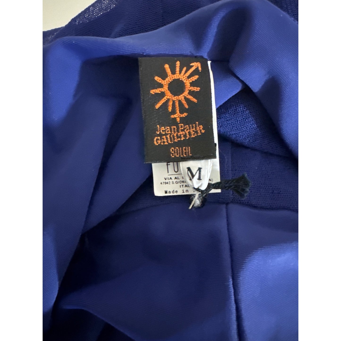 NWT Jean Paul Gaultier Soleil Blue Halter or Strapless Dress Size M