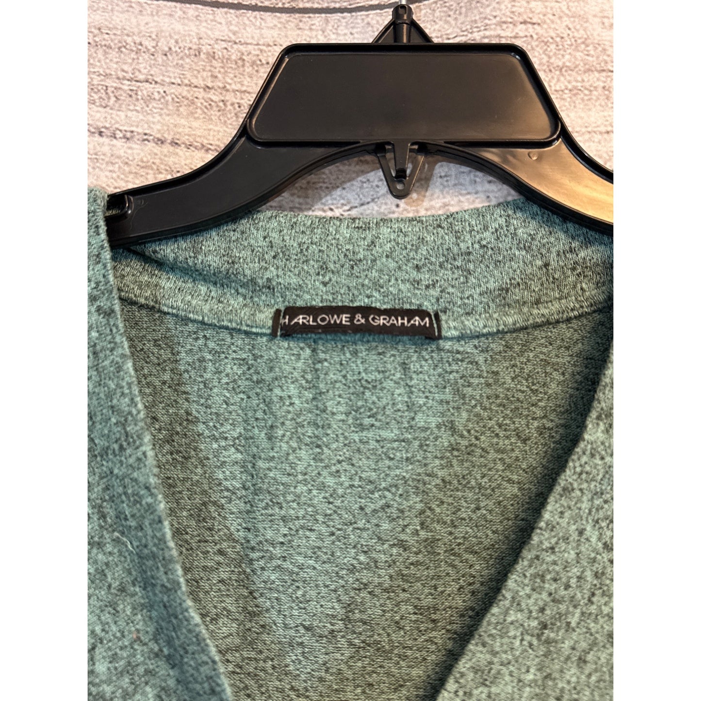 Harlowe & Graham V-Neck Long Sleeve Sweater Green Size M