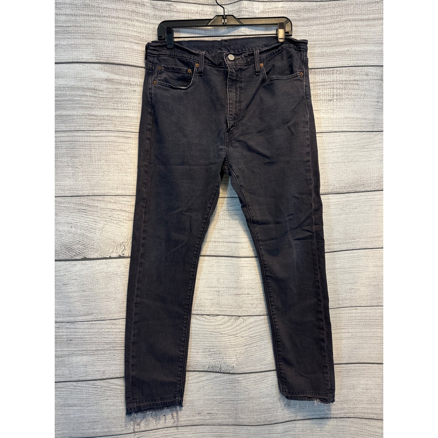 Men's Levis Purple Frayed Hem Waterless Jeans Size 36x32
