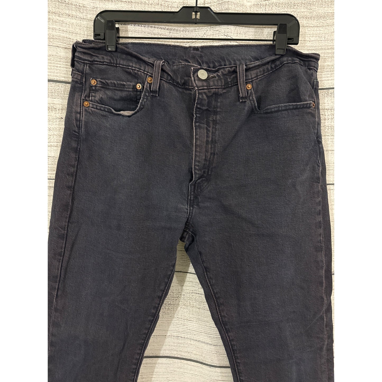 Men's Levis Purple Frayed Hem Waterless Jeans Size 36x32