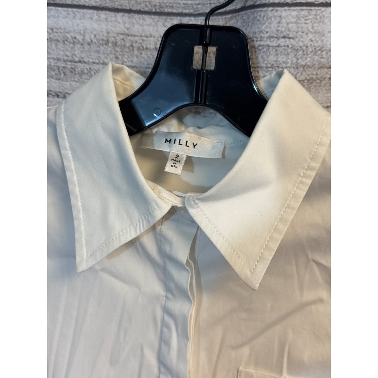 Milly White Button-Down Shirt Size 2