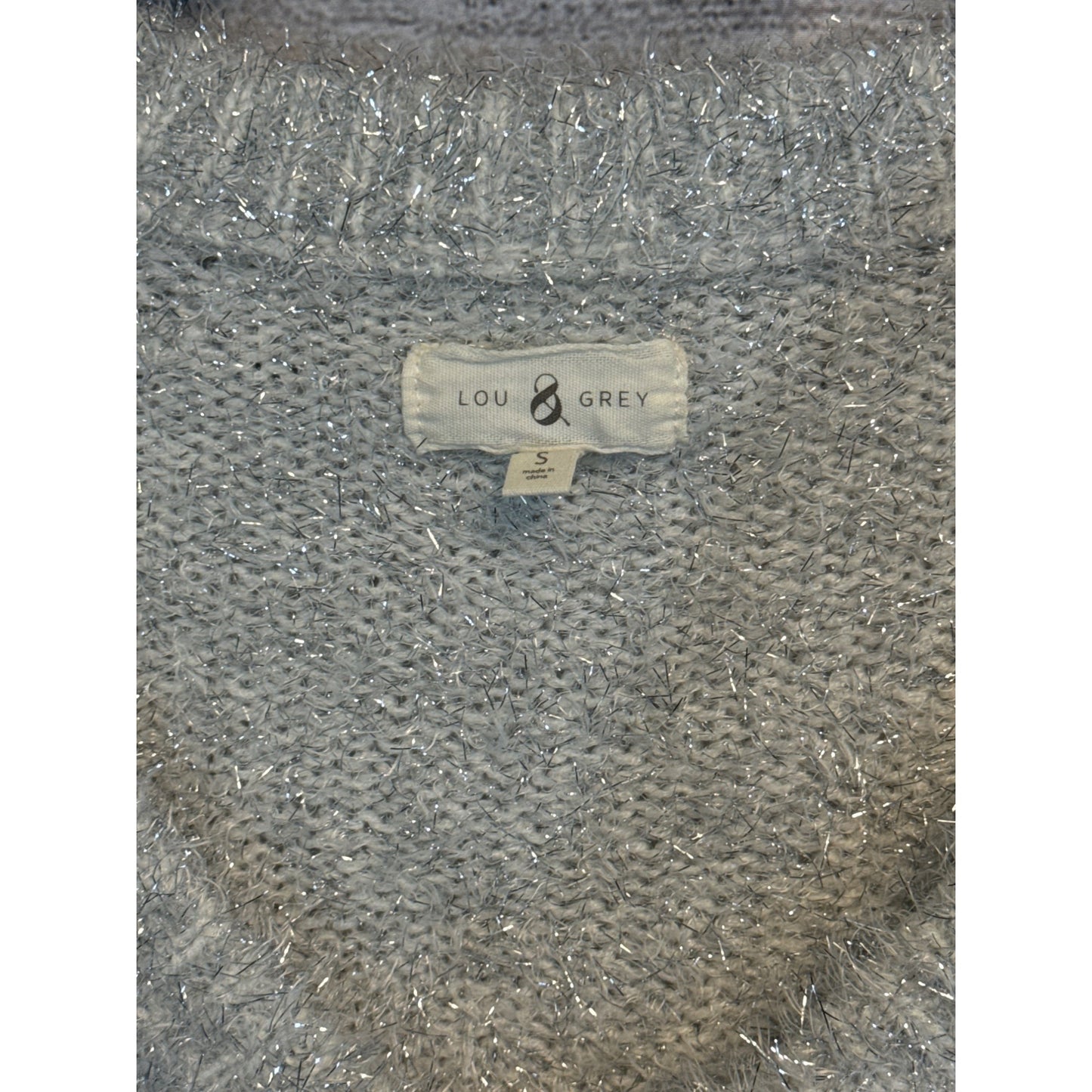 Lou & Grey Women's Sparkly Knit V-Neck Sweater S