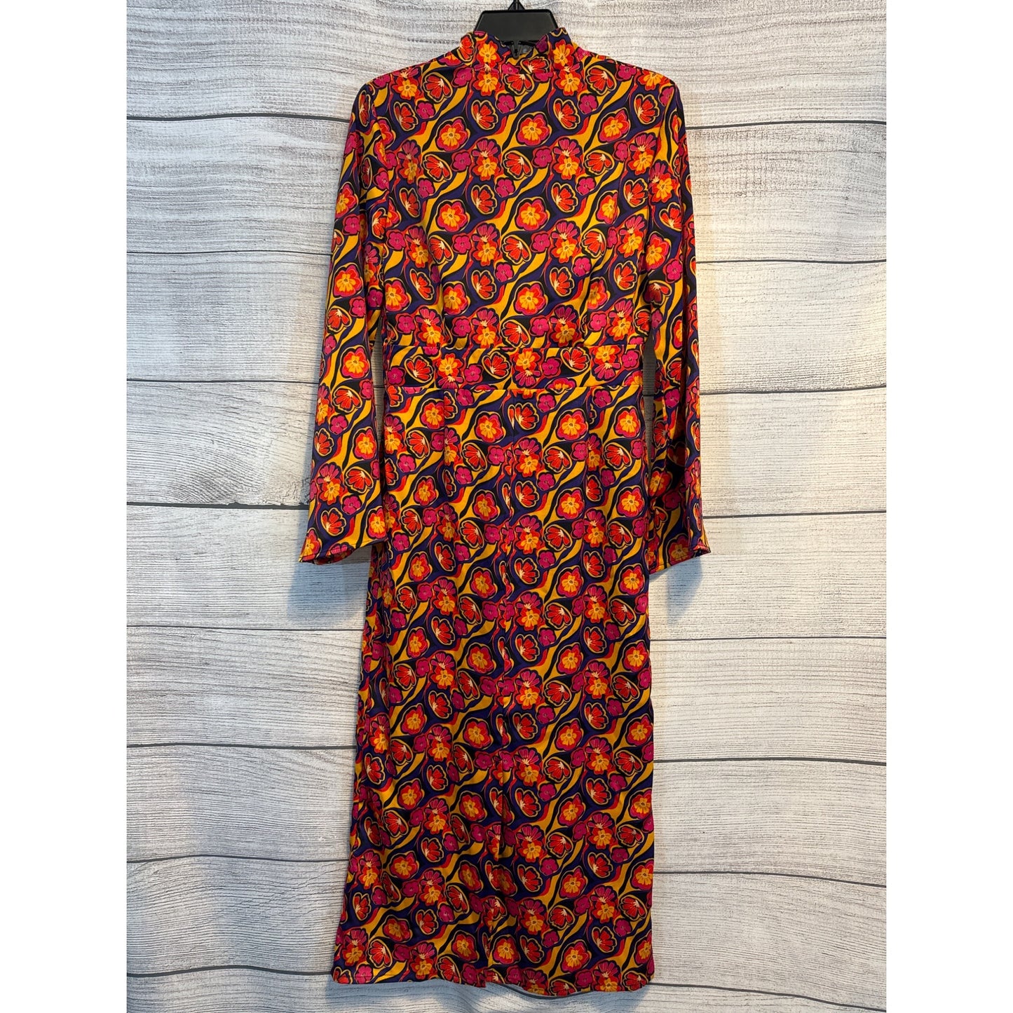 Nasty Gal Collection High Neck Twist Front Retro Floral Size 6