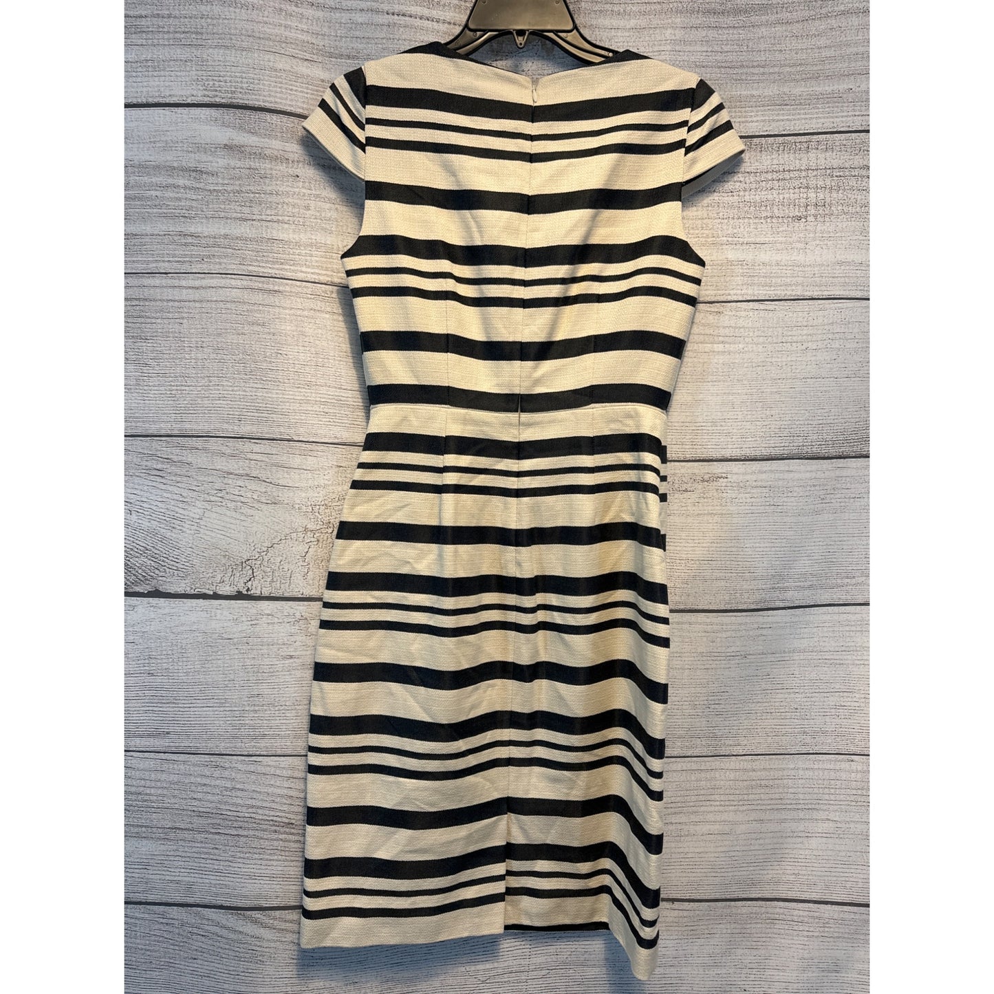 J. Crew Double Stripe Cap Sleeve Sheath Midi Dress