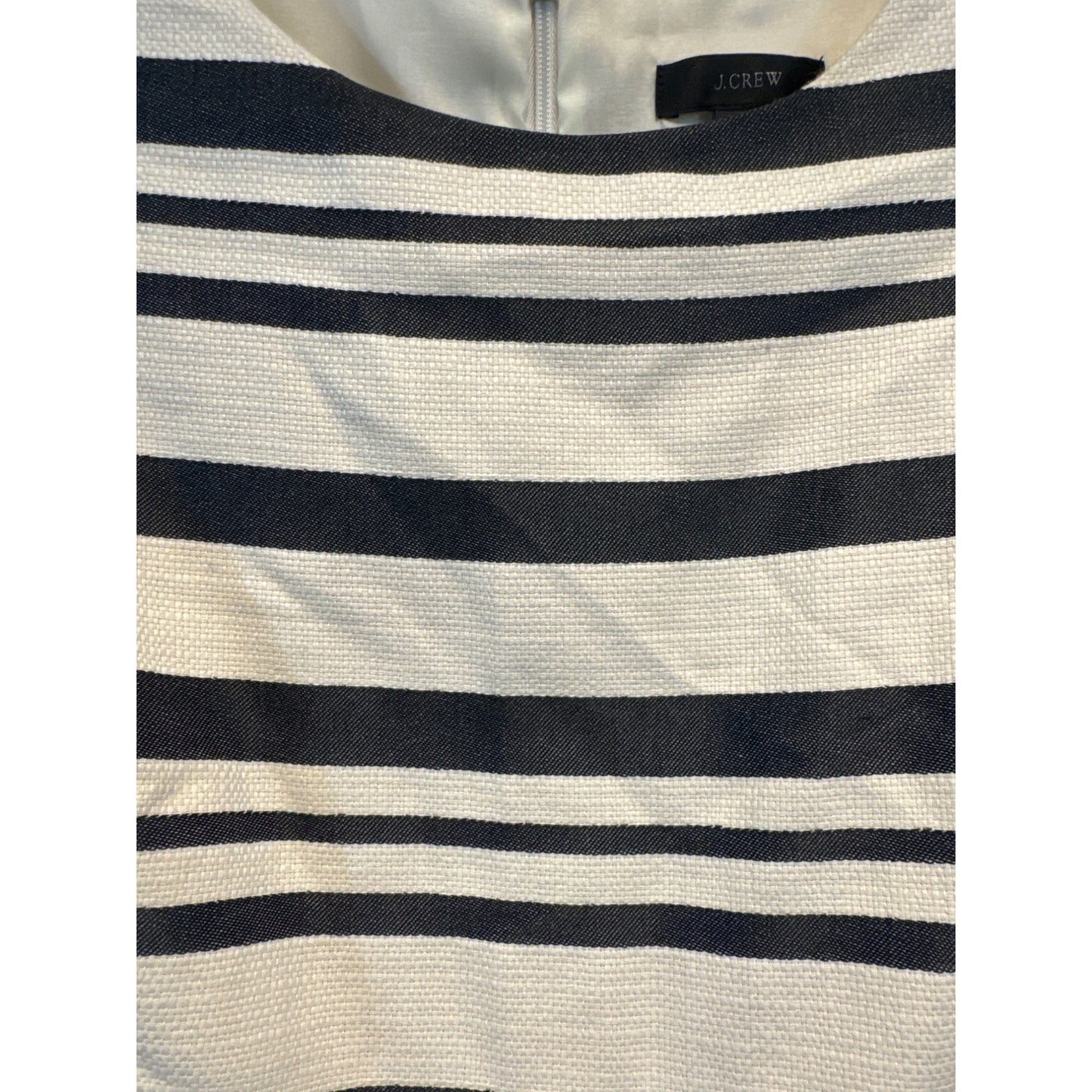 J. Crew Double Stripe Cap Sleeve Sheath Midi Dress
