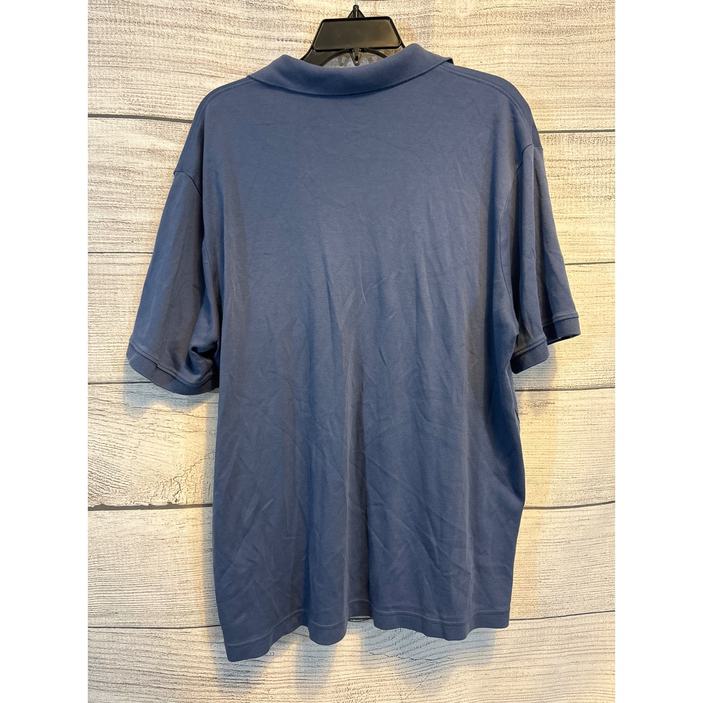 Mens Lands End Traditional Fit Blue Polo Shirt Size XL