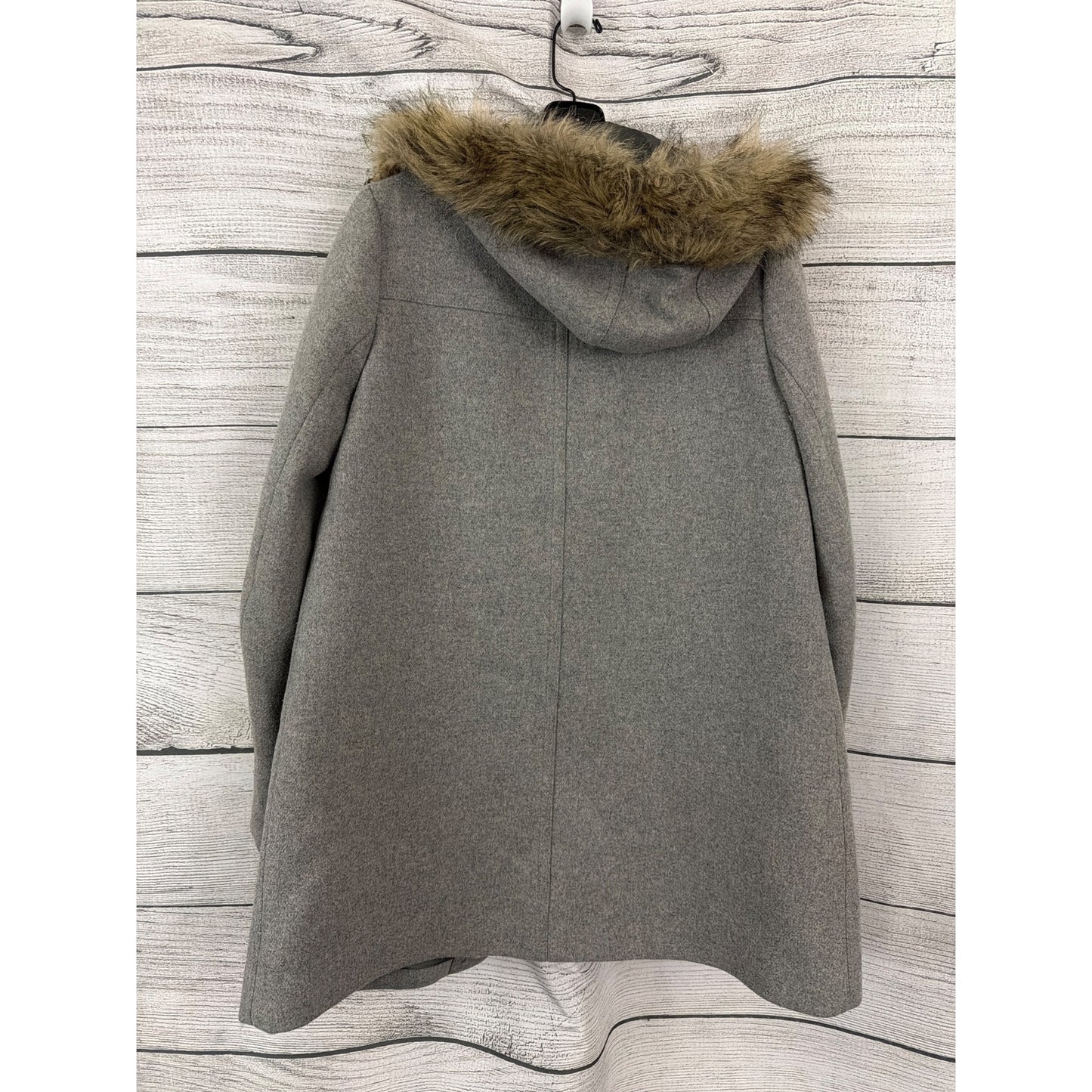 J.Crew Gray Vail Parka Faux Fur Trim Size 2