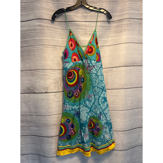 Desigual Whimsical Butterfly Spaghetti Strap Sundress Size 42/L