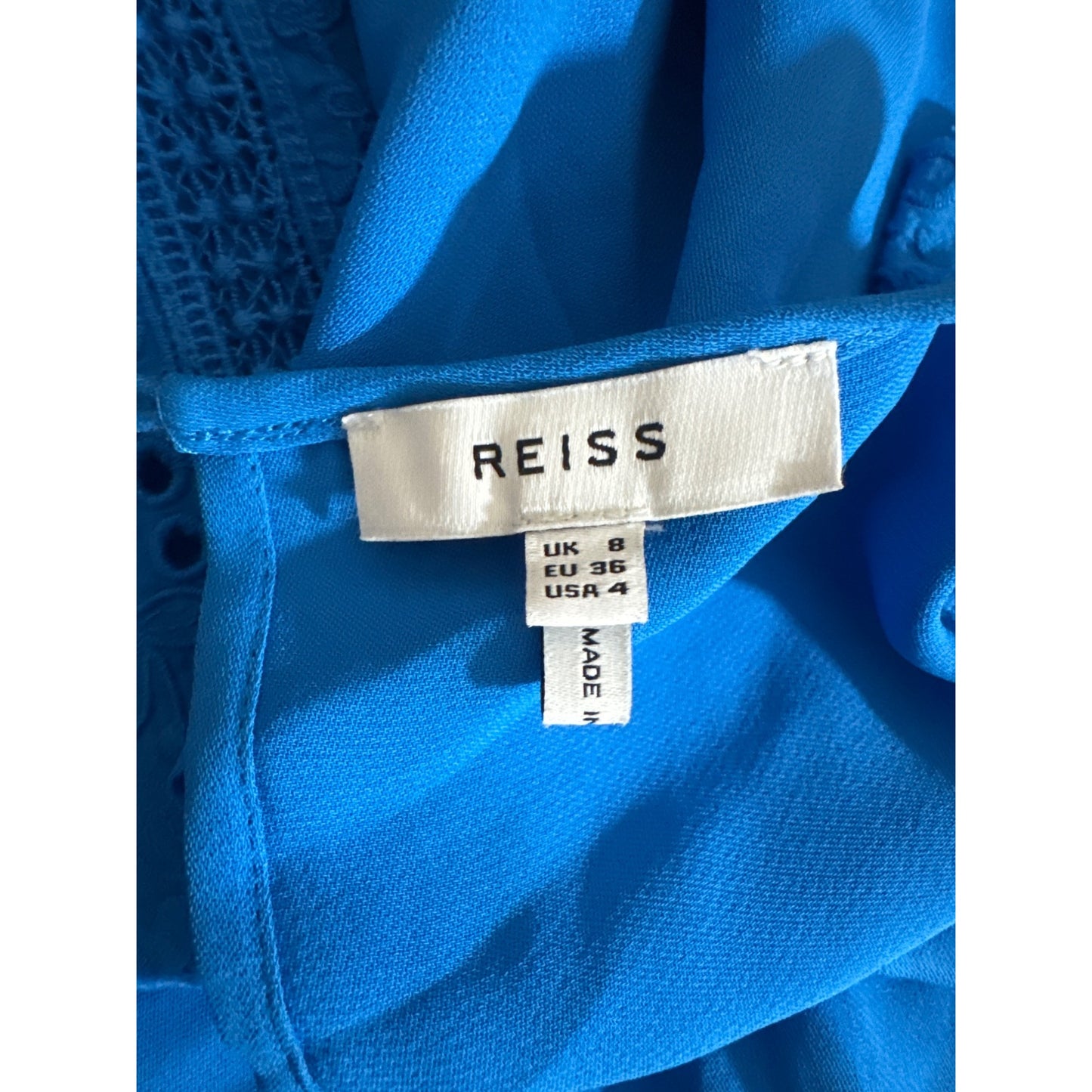 Reiss Bexley Fabric Intere Blouse Size 4