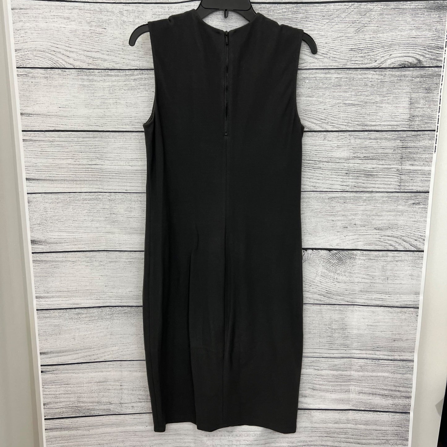 Vince Sleeveless Black Knee-Length Pencil Dress With Back Zip Closure, Size M