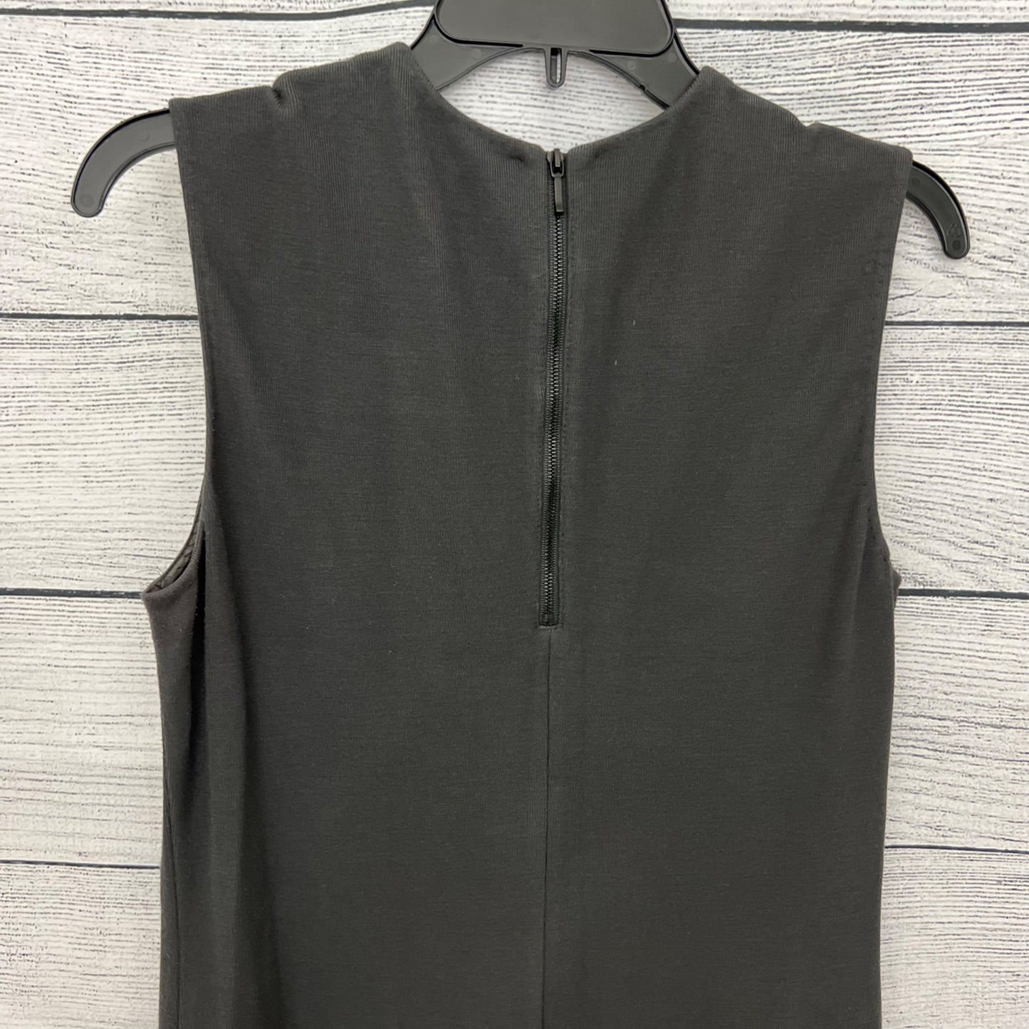Vince Sleeveless Black Knee-Length Pencil Dress With Back Zip Closure, Size M
