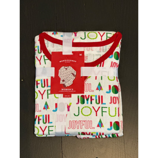 NWT Wondershop Joyful 2-Piece Pajama set Size M