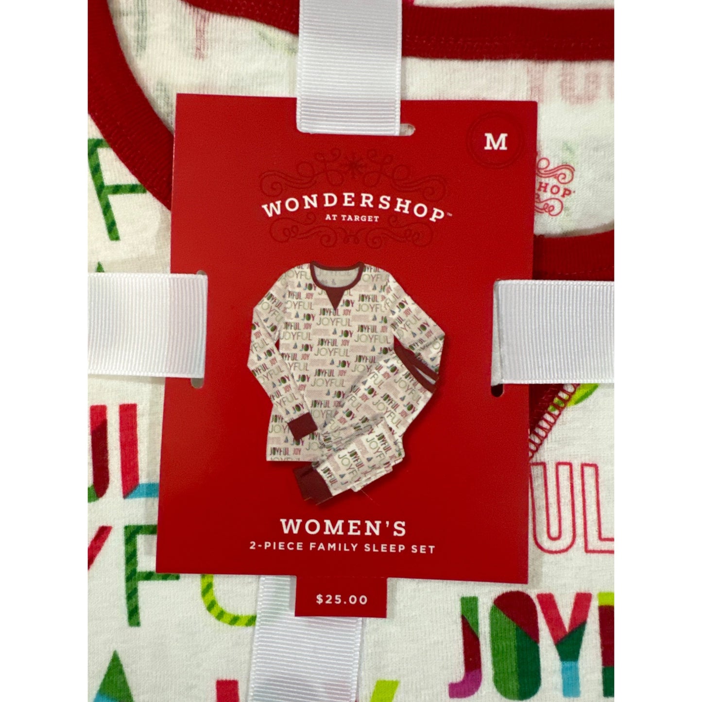 NWT Wondershop Joyful 2-Piece Pajama set Size M