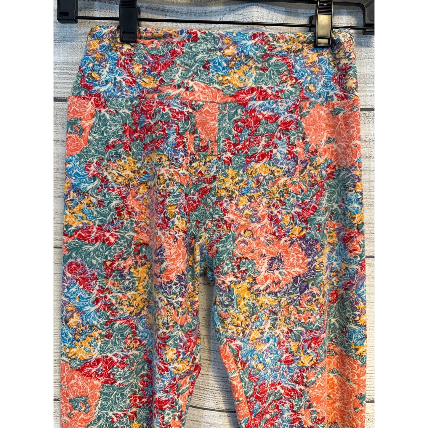 LuLaRoe Colorful Floral Print Leggings OS