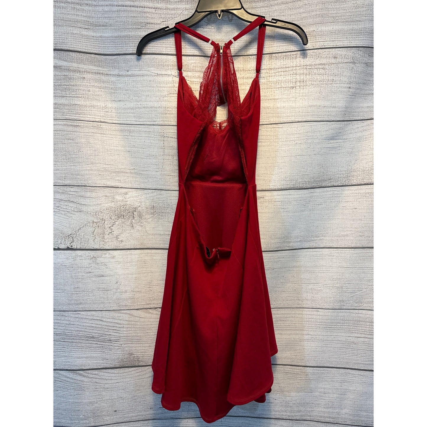 Lush Red Strappy Lace Back Dress Size XL