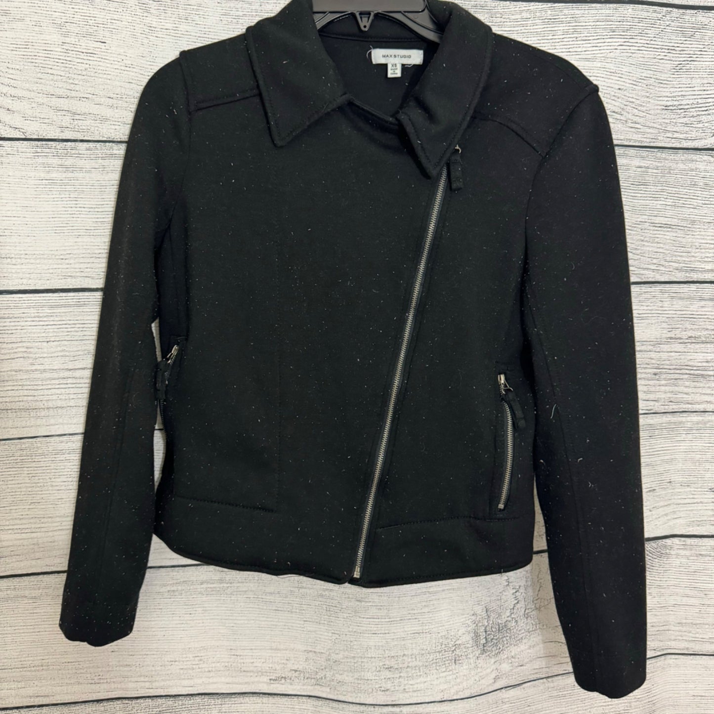 Max Studio Zip Up Trim Moto Jacket Size XS