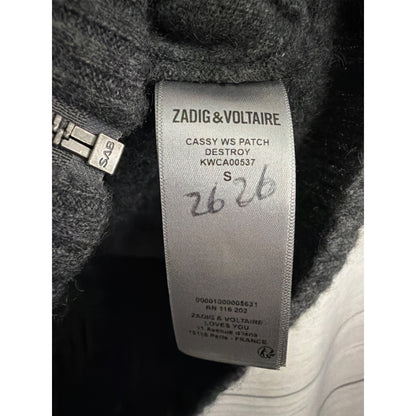 Zadig & Voltaire Cashmere Cassy Patch Hoodie Size S