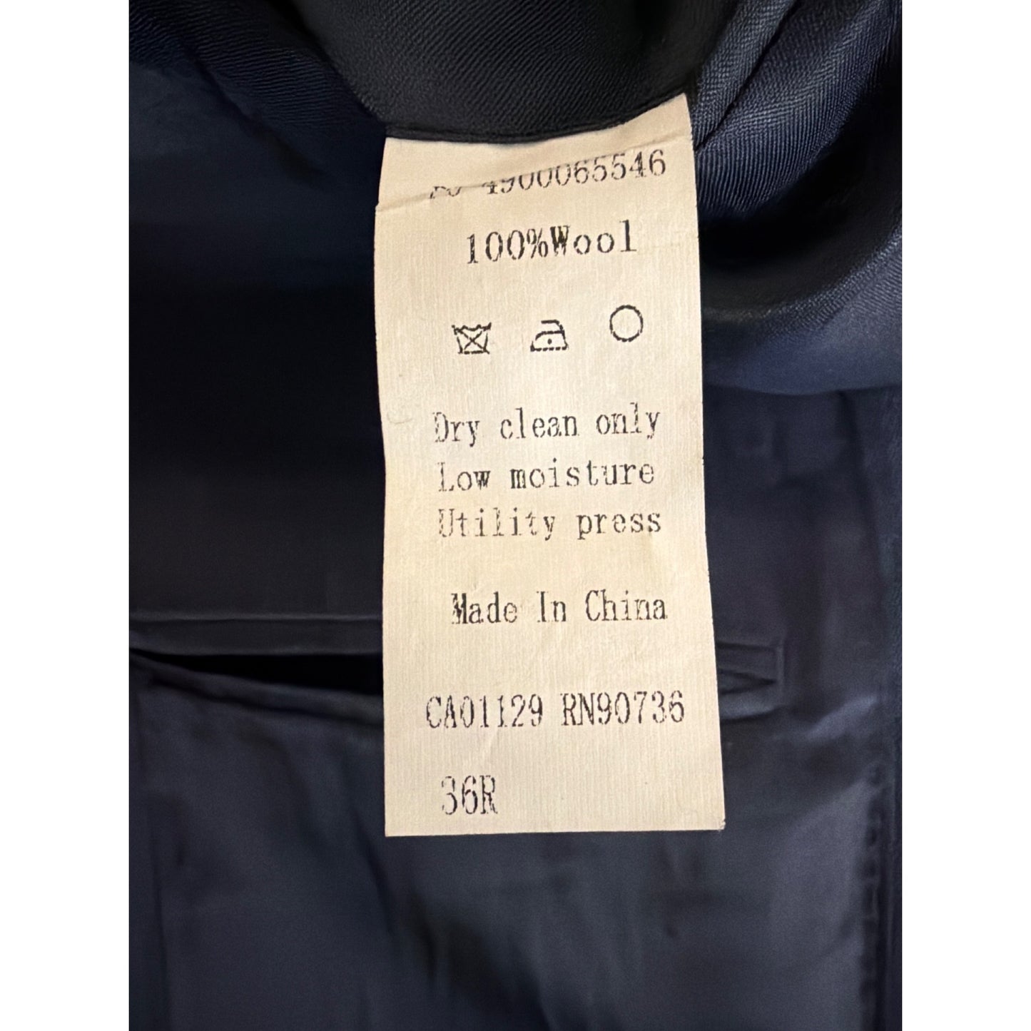 Calvin Klein Mens Extreme Slim Fit Navy Blazer Jacket 100% Wool 36R