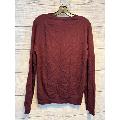 APT.9 Burgundy V-Neck Sweater Mens M