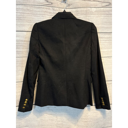 J. Crew Black w Gold Schoolboy Blazer Size 00