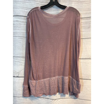 Abound Long Sleeve Mauve Waffle Knit Top With Thumbholes Size M