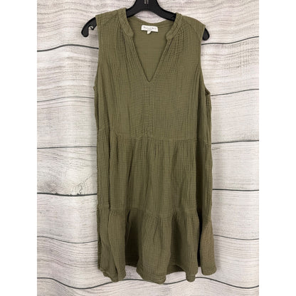 Michael Stars Olive Green Daisy Gauze Dress Size L
