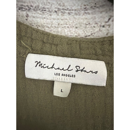Michael Stars Olive Green Daisy Gauze Dress Size L