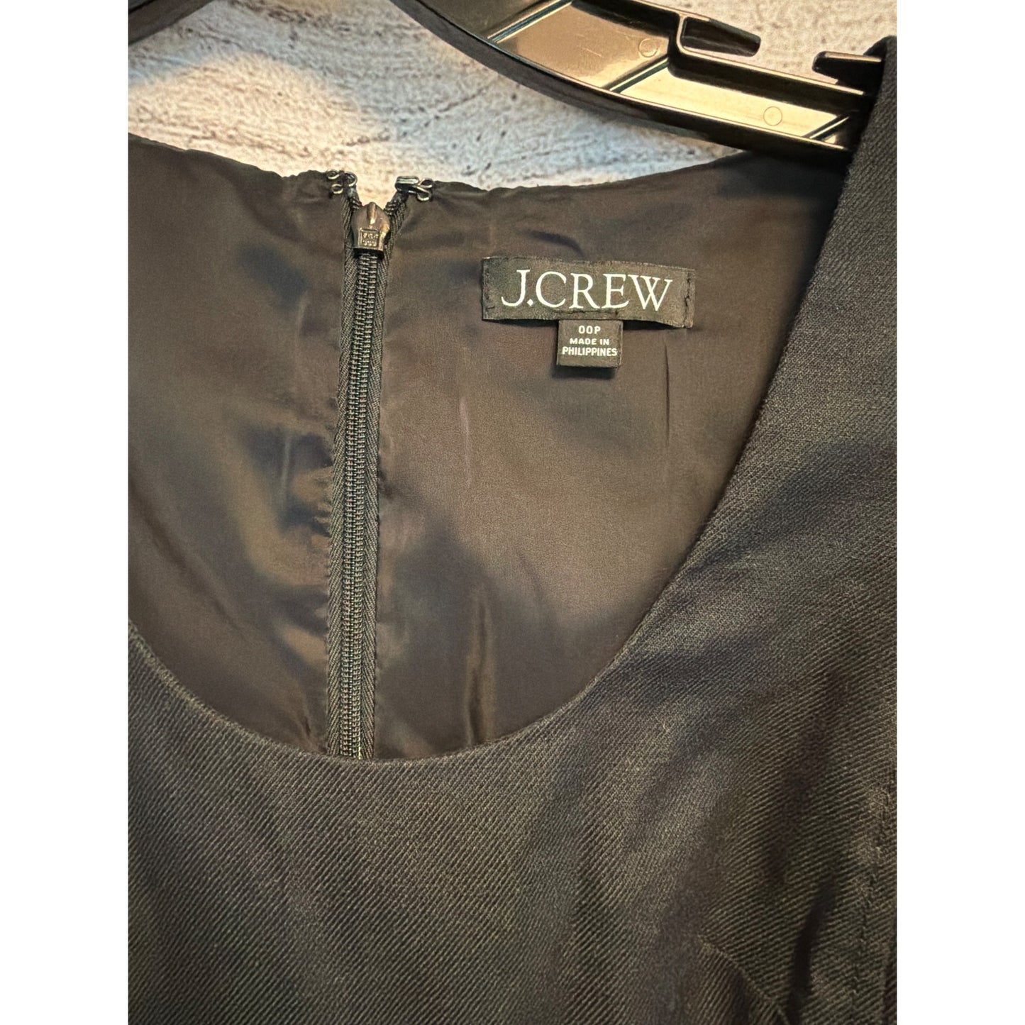 J.Crew Black Linen Blend Sleeveless Sheath Dress 00P