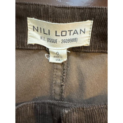 Nili Lotan Brown Corduroy Jane Pants Size 0