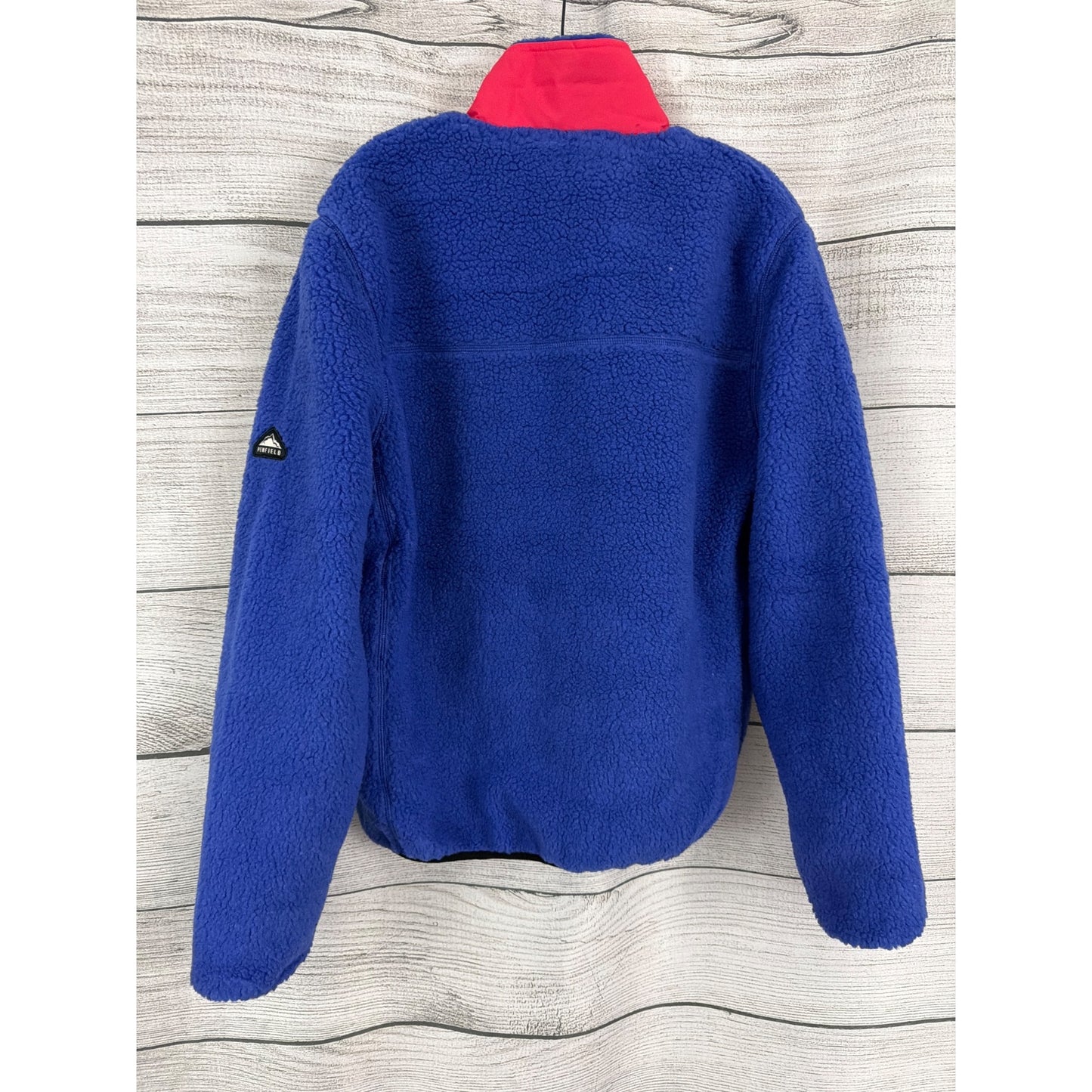 NWT Penfield Mens Mattawa Fleece Jacket Royal Blue/Red Size L