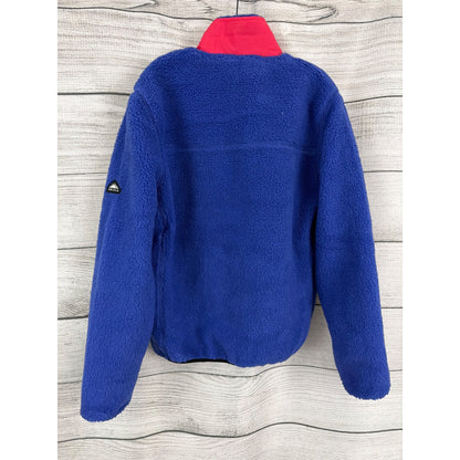 NWT Penfield Mens Mattawa Fleece Jacket Royal Blue/Red Size L