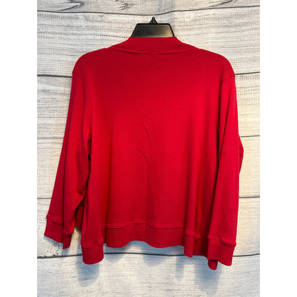 Rafaella Petite Red Open-Front Cardigan Sweater Size PM