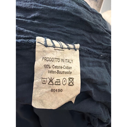 Navy 100% Cotton Strapless Maxi Dress