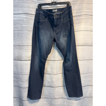 Travis Mathew Mens Straight-Leg Blue Denim Jeans Size 35