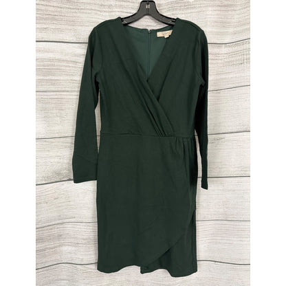 NWT Loft Dark Green Long Sleeve Surplice Wrap Dress Size 6