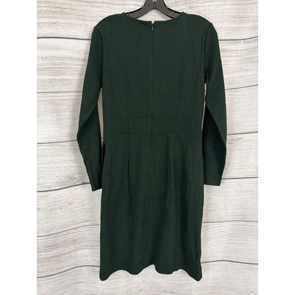 NWT Loft Dark Green Long Sleeve Surplice Wrap Dress Size 6
