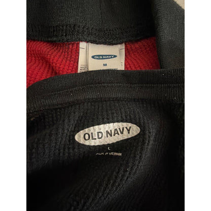 Old Navy Red Buffalo Plaid Thermal Pajama Set Top Size L Pants Size M
