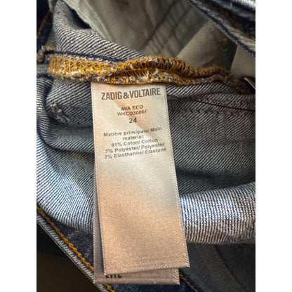 Zadig & Voltaire Ava Eco Denim Jeans Straight Leg Size 24