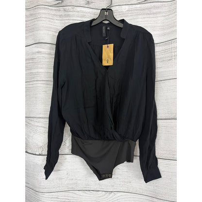 NWT Knot Sisters Wrap Style Long Sleeve Bodysuit Size S