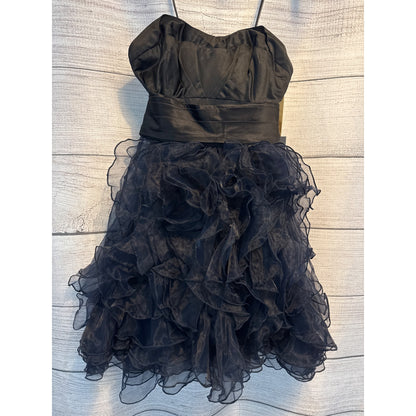NWT Zac Posen For Target Black Strapless Dress With Optional Ruffled Skirt Size 7