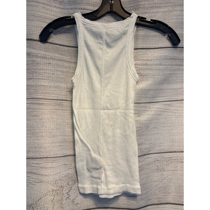 Nkd White Ribbed Cotton Tank Top Size XS