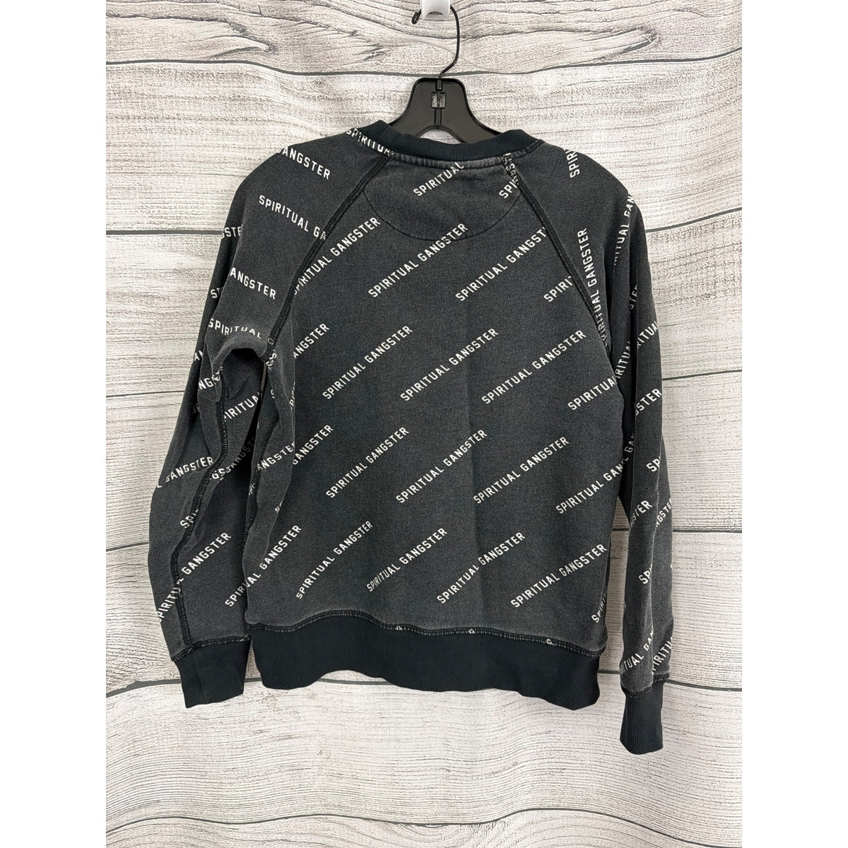 Spiritual Gangster Black Logo Sweatshirt Size XS