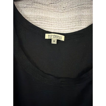 Bordeaux Los Angeles Black Oversized Casual Top Size M