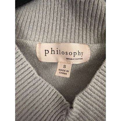Philosophy Republic Clothing V-Neck Knit Sweater With Ribbed Trim Size S