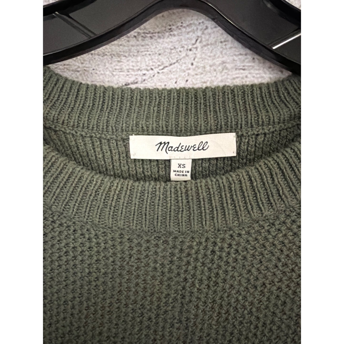 Madewell Olive Green Province Cross-Back Pullover Sweater Size XS