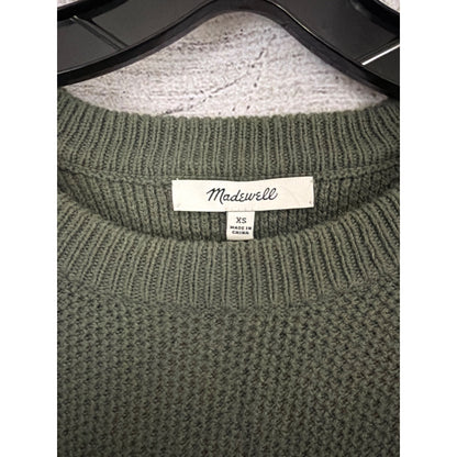 Madewell Olive Green Province Cross-Back Pullover Sweater Size XS