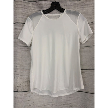 Lululemon White Sculpt Short-Sleeve Shirt