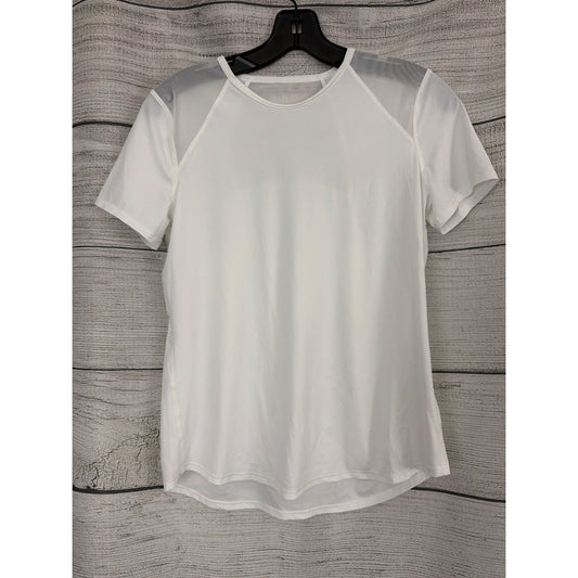 Lululemon White Sculpt Short-Sleeve Shirt