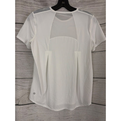 Lululemon White Sculpt Short-Sleeve Shirt
