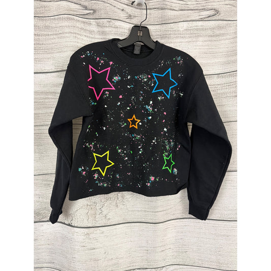Rock Candy Girls Neon Star Splatter Sweatshirt Size L